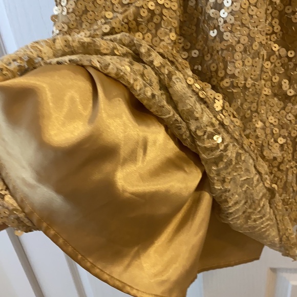 Sequin Gold coktail Dress - Picture 5 of 6